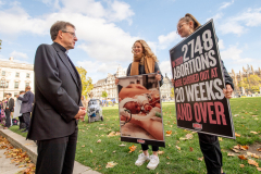 Bishop John Sherrington talking to Pro life witnesses

Abortion Act Day of Remembrance

March for Life

Parliament Square, London