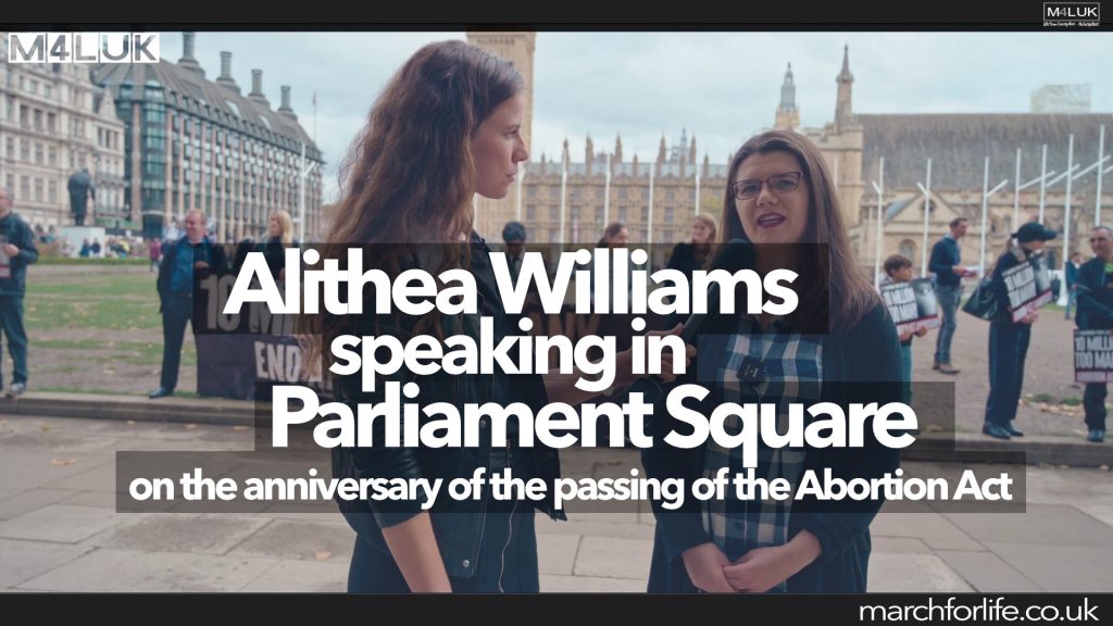 Alithea Williams Speaking in Parliament Square